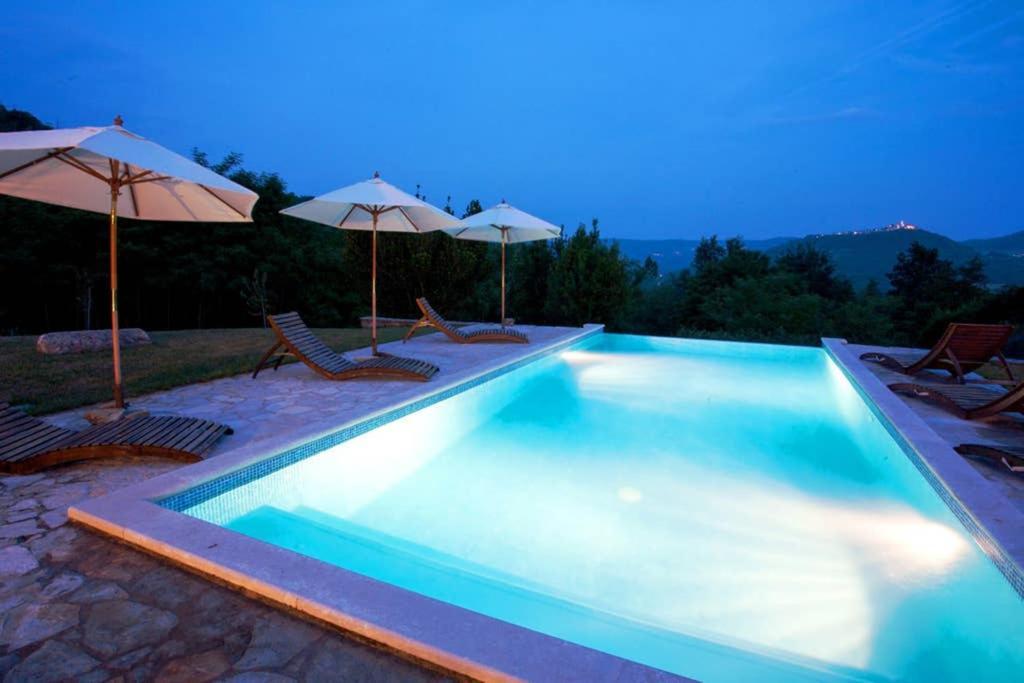 Villa Bazjaki - Beautiful Stone Villa In Istria With Private Pool Livade Ngoại thất bức ảnh